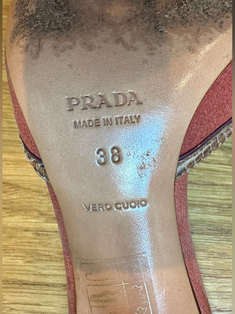 🤎 Vintage PRADA leather pointed-toe Slide Kitten Heels 🤎 - Picture 4 of 6